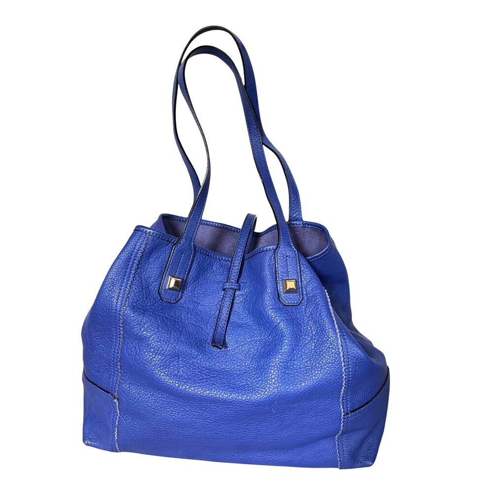 Stella & Dot brilliant royal blue purse tote shoulder bag soft faux leather Hobo